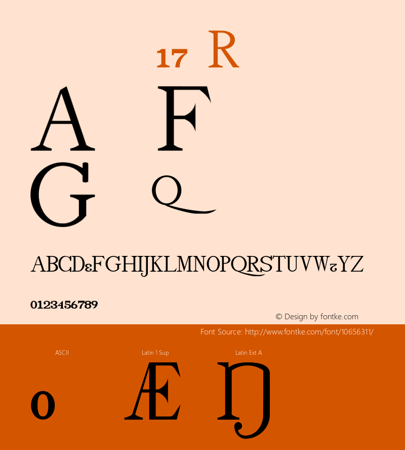 drminf17 Regular Version 001.001 Font Sample