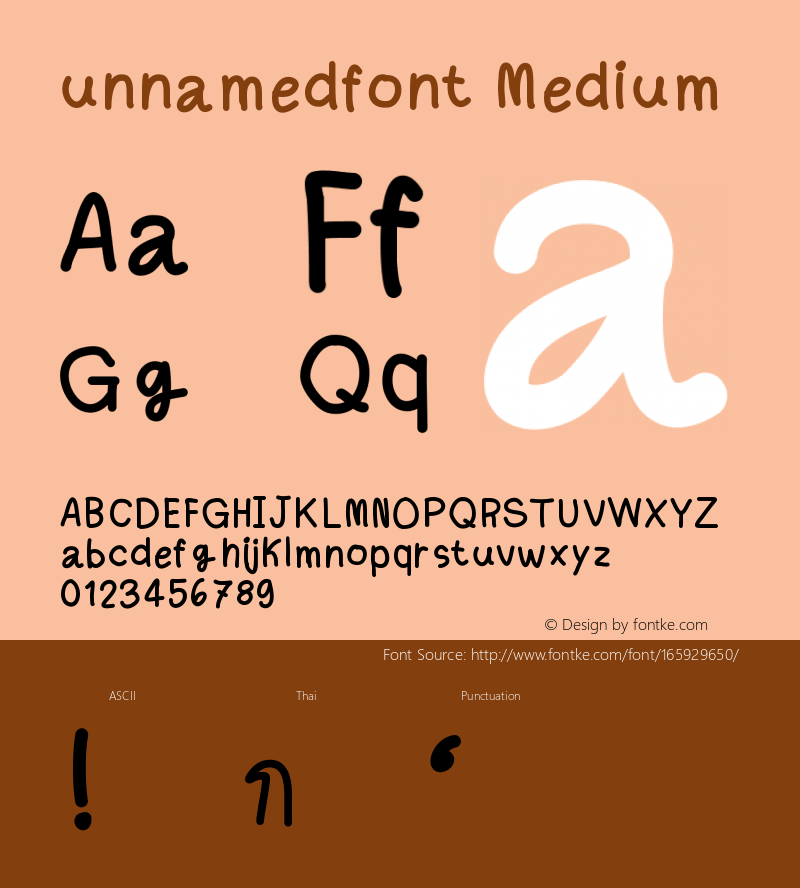 unnamedfont Version 001.000 Font Sample