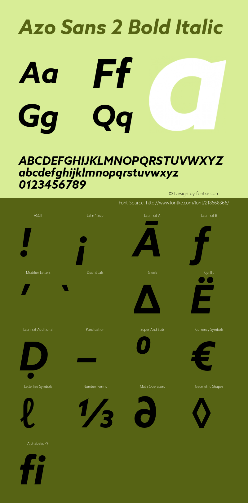 Azo Sans 2 Bold Italic Version 2.003图片样张