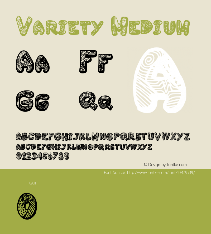 Variety Medium Version 001.000 Font Sample