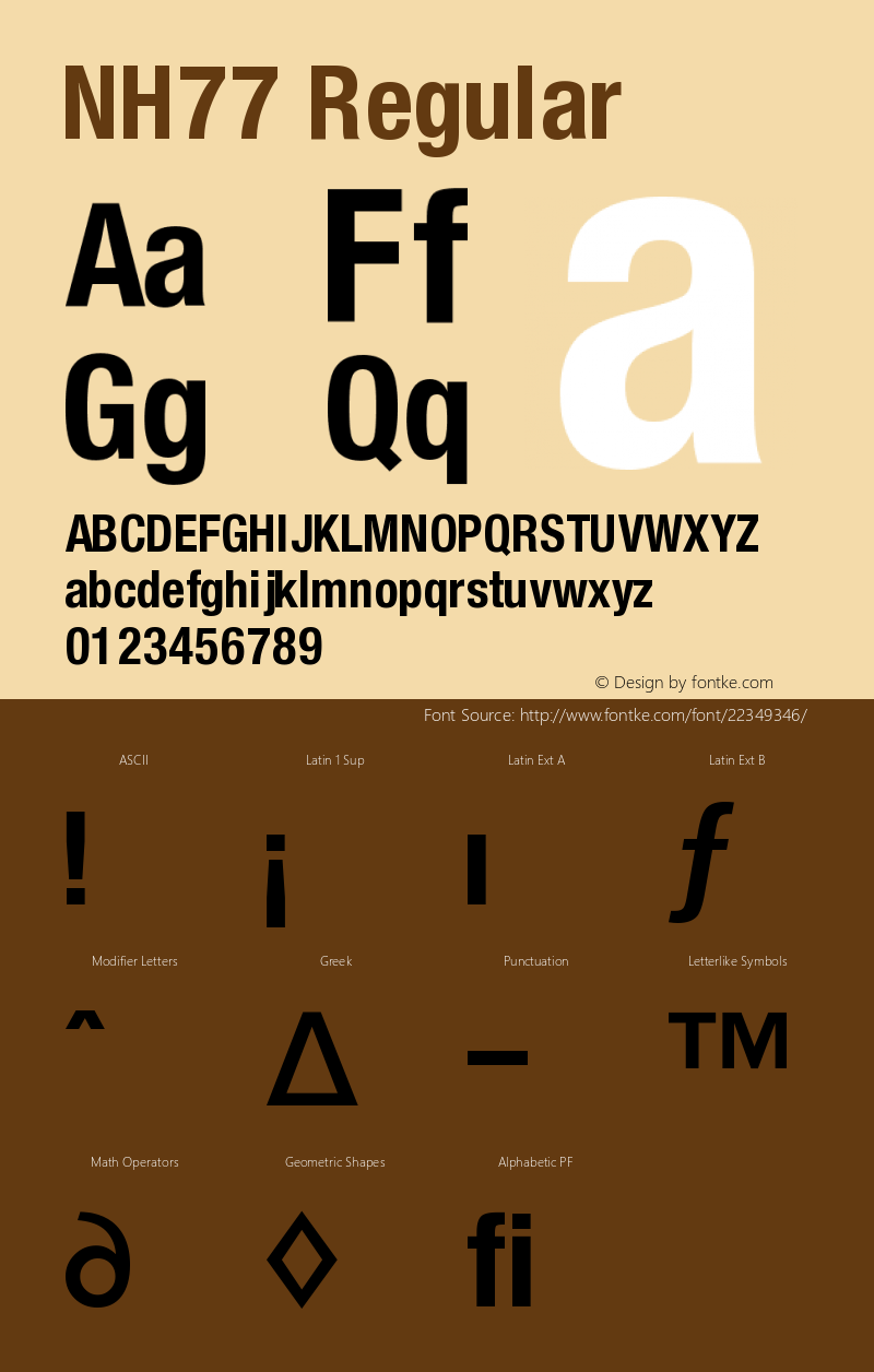 NH77-Normal 4.0 Font Sample