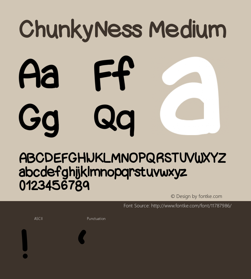 ChunkyNess Medium Version 001.000 Font Sample