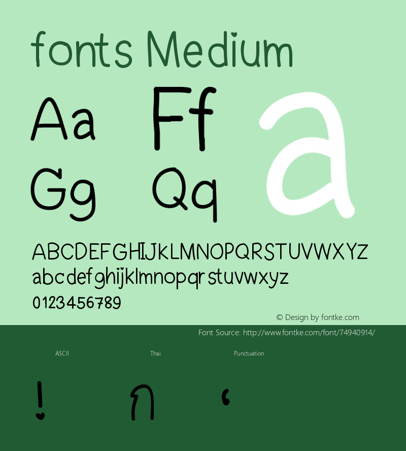 fonts Version 001.000 Font Sample