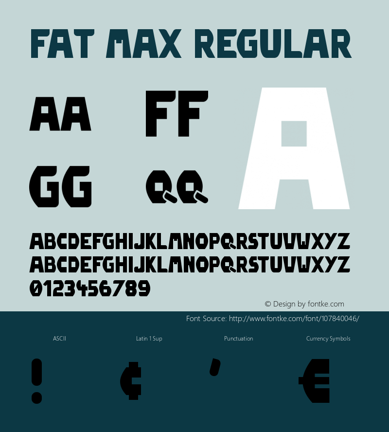 Fat Max Regular Version 1.000 Font Sample
