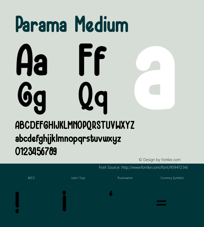 Parama Version 001.000 Font Sample