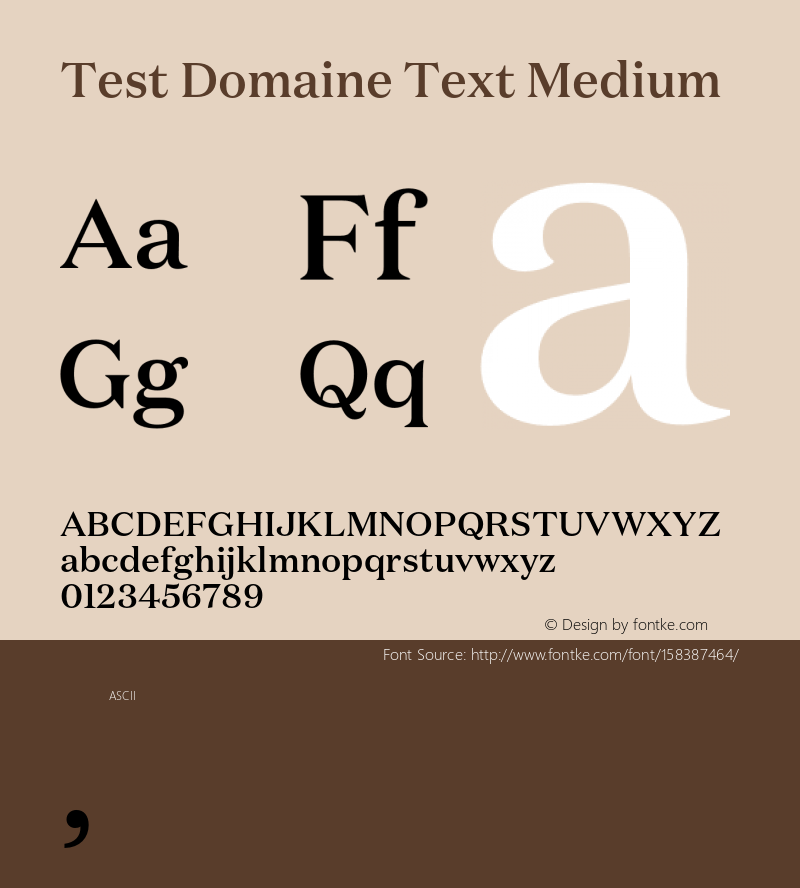 Test Domaine Text Medium Version 1.004;PS 1.000;hotconv 16.6.54;makeotf.lib2.5.65590 Font Sample