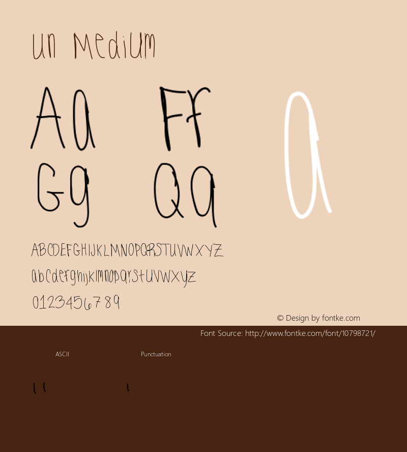 Un Medium Version 001.000 Font Sample