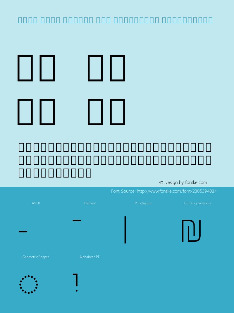 Noto Sans Hebrew New Condensed ExtraLight Version 3.001图片样张