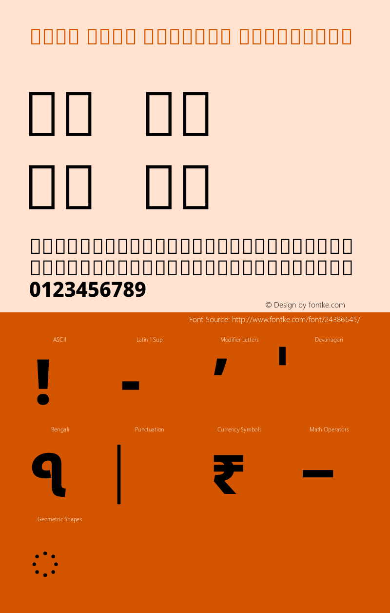 Noto Sans Bengali ExtraBold Version 1.900 Font Sample