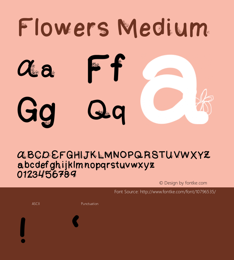 Flowers Medium Version 001.000 Font Sample