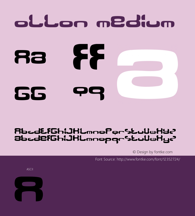 Ollon Medium Version 001.000 Font Sample