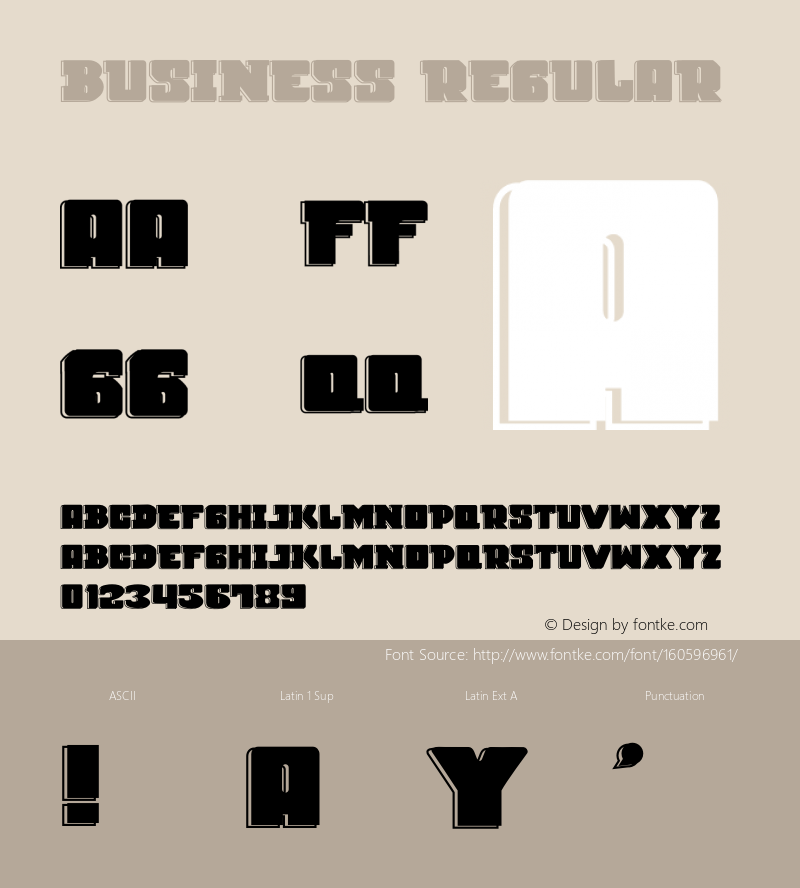 Business Version 1.002;Fontself Maker 3.5.4 Font Sample