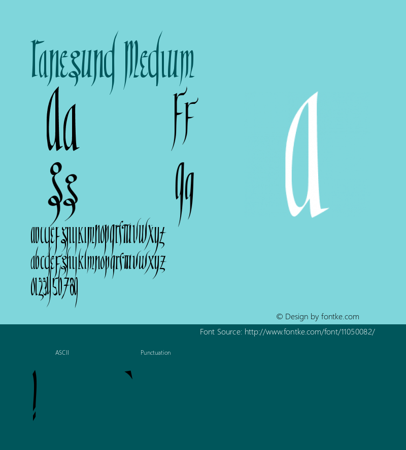 Ranegund Medium Version 001.000 Font Sample