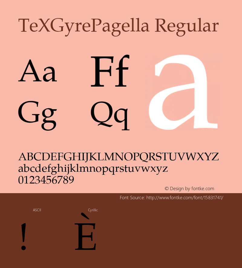 TeXGyrePagella Regular Version 1.103;PS 1.103;hotconv 1.0.49;makeotf.lib2.0.14853; ttfautohint (v1.4.1) Font Sample