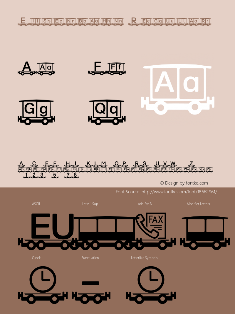 Eisenbahn Regular Macromedia Fontographer 4.1.3 22.01.1997 Font Sample