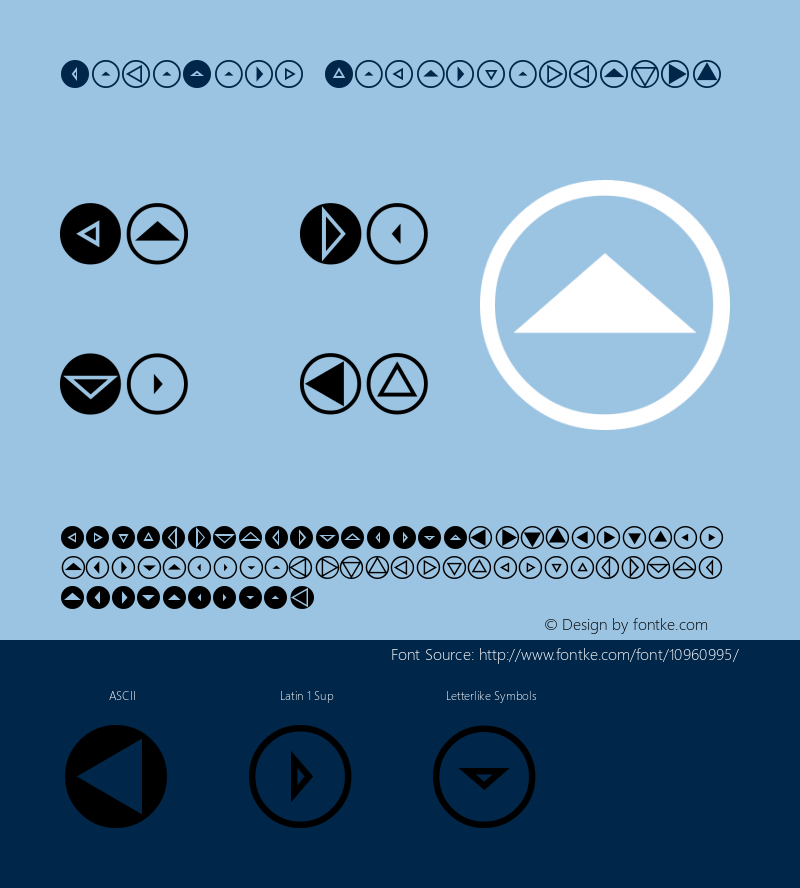 MiniPics DirectionalRT Version 001.000 Font Sample