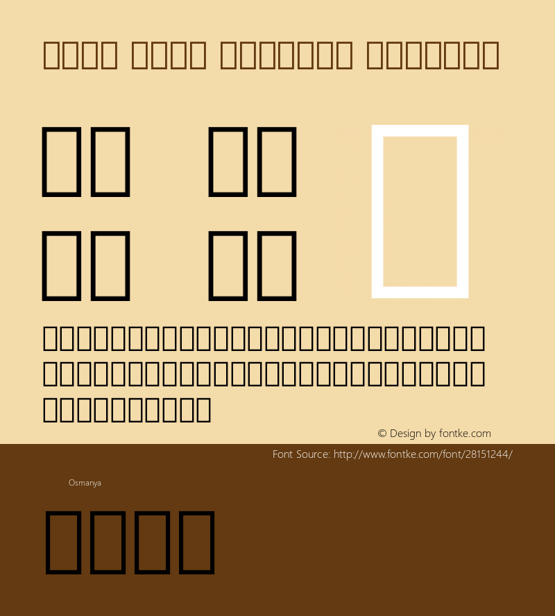 Noto Sans Osmanya Regular Version 2.000 Font Sample