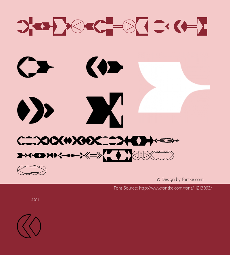 CreativeArrows LT Four Version 001.000 Font Sample