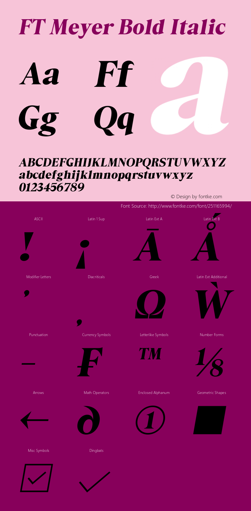 FT Meyer Bold Italic Version 1.000;Glyphs 3.1.2 (3151)图片样张