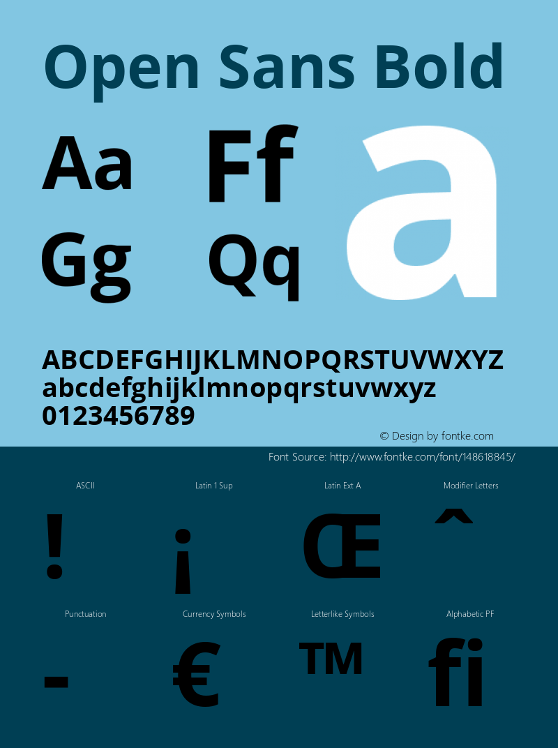 Open Sans Bold Version 1.10 Font Sample