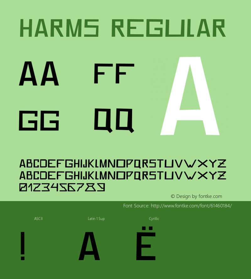 Harms Version 1.002;Fontself Maker 3.2.2 Font Sample