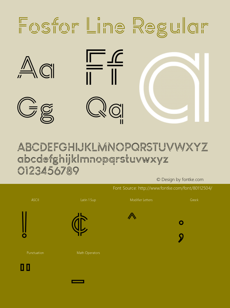 Fosfor Line Version 1.00;September 29, 2020;FontCreator 11.5.0.2422 64-bit Font Sample