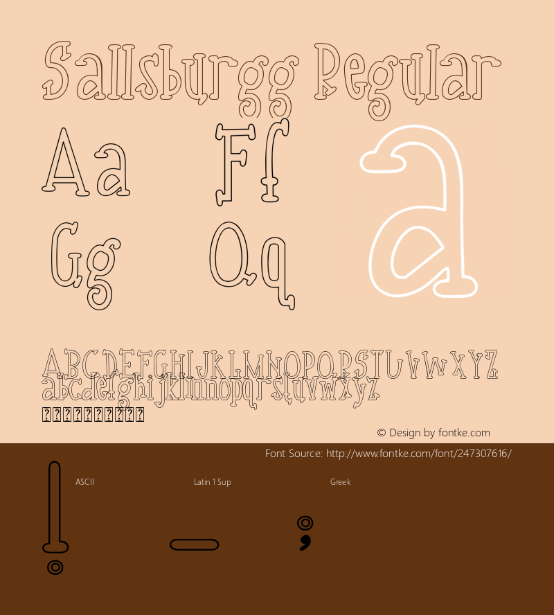 Sallsburgg Version 1.00;December 17, 2020;FontCreator 11.5.0.2430 64-bit图片样张