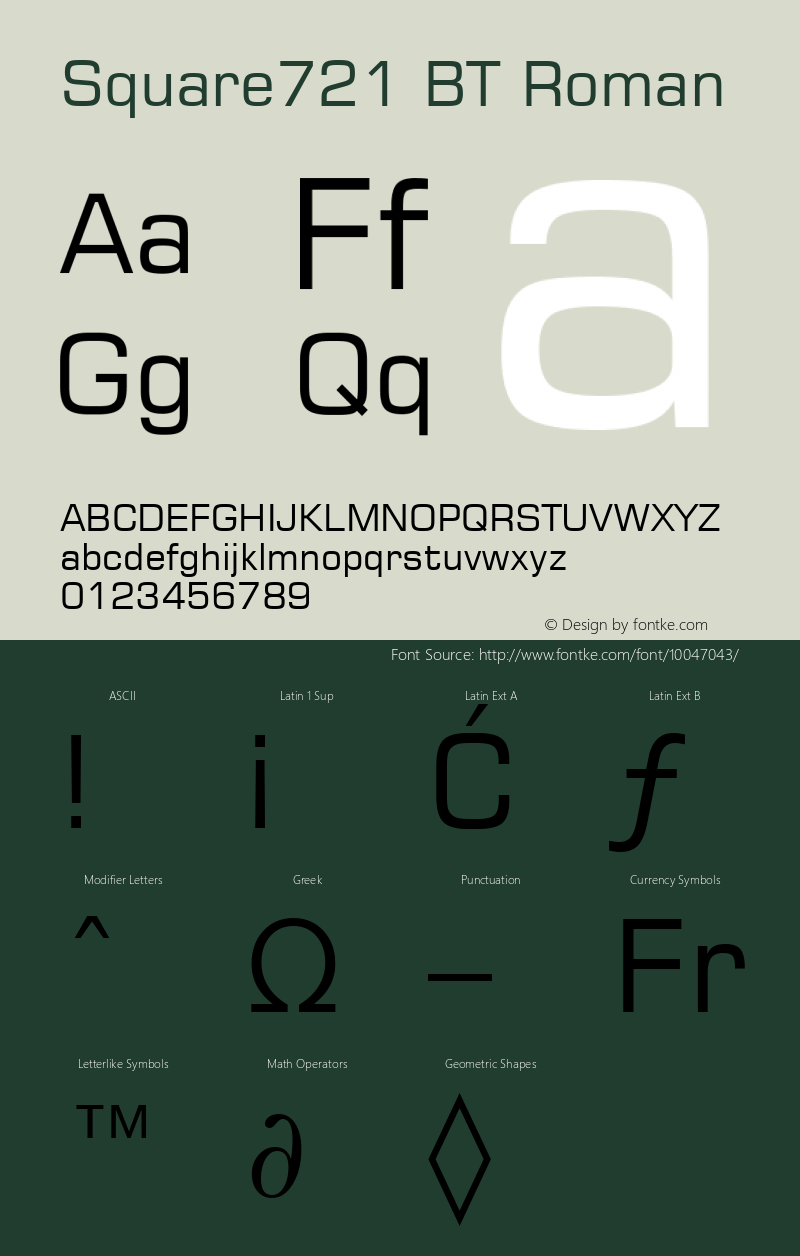 Square721 BT Roman mfgpctt-v1.53 Friday, January 29, 1993 1:47:52 pm (EST) Font Sample