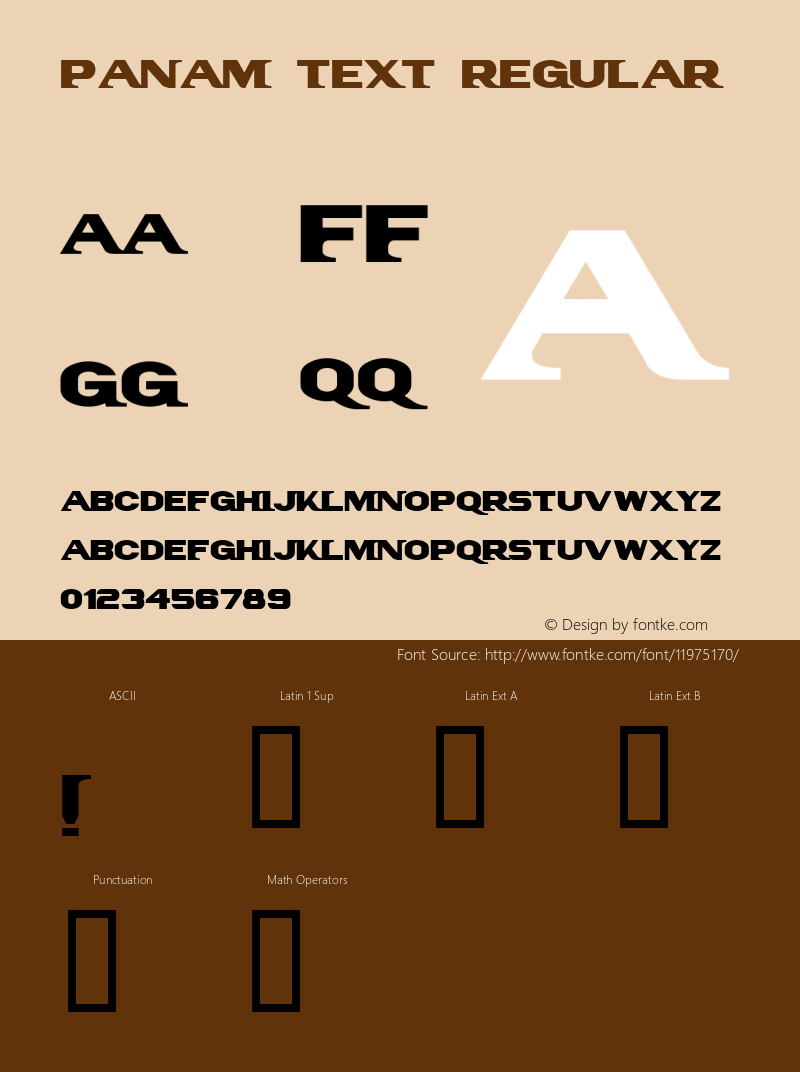 PanAm Text Regular 1.0 Font Sample