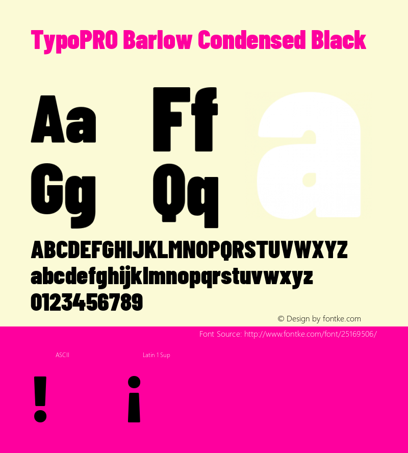 TypoPRO Barlow Condensed Black Version 1.301 Font Sample