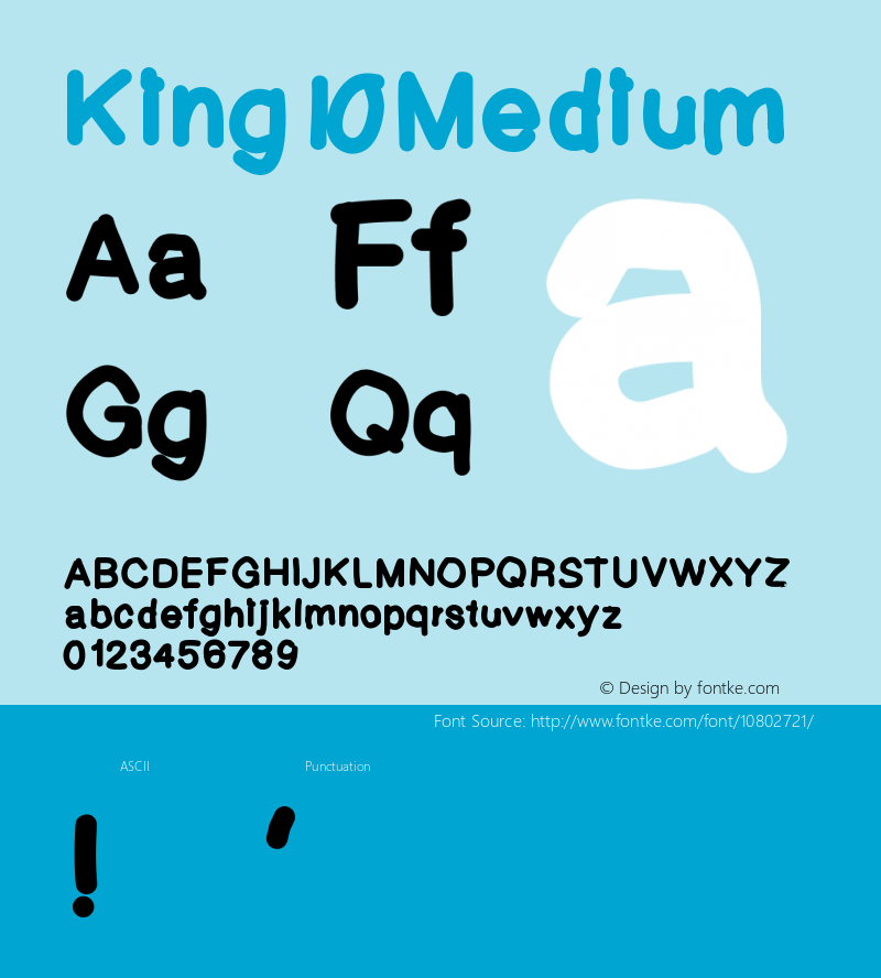 King Medium Version 001.000 Font Sample