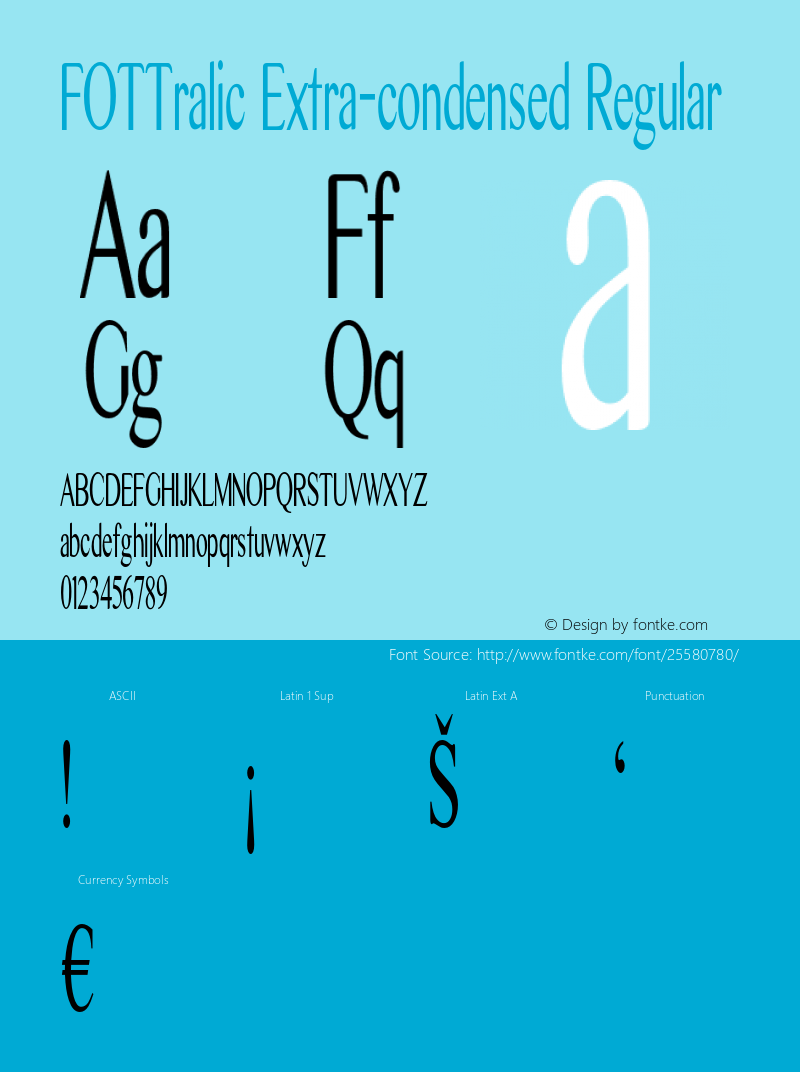 FOTTralic-ExtracondensedRegular Version 1.000 Font Sample