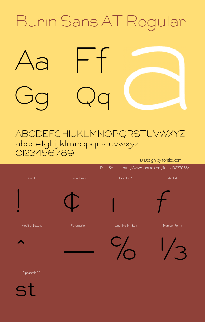 Burin Sans AT Regular Version 1.100;PS 001.001;Core 1.0.38 Font Sample