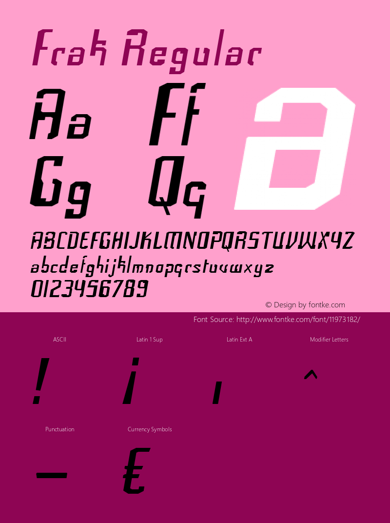 Frak Regular Version 4.000 Font Sample