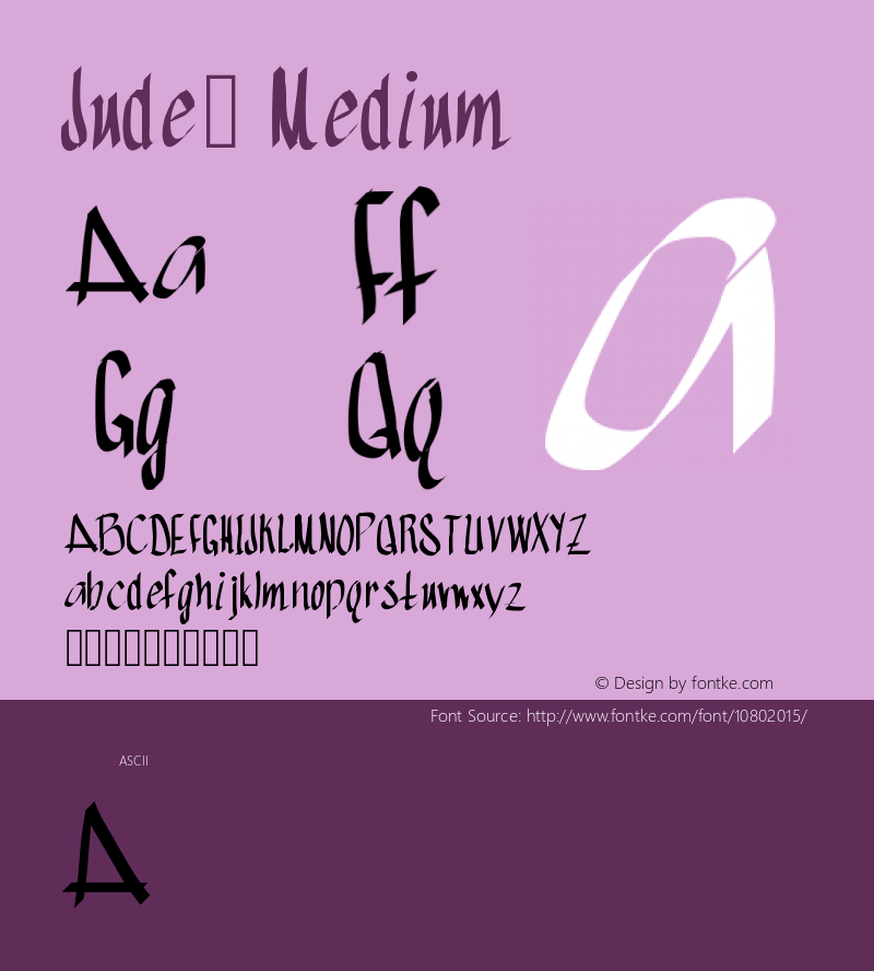 Jude3 Medium Version 001.000 Font Sample