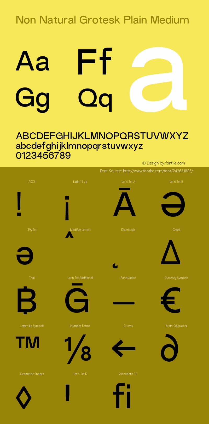 Non Natural Grotesk Plain Medium Version 3.000 | FøM Fix图片样张