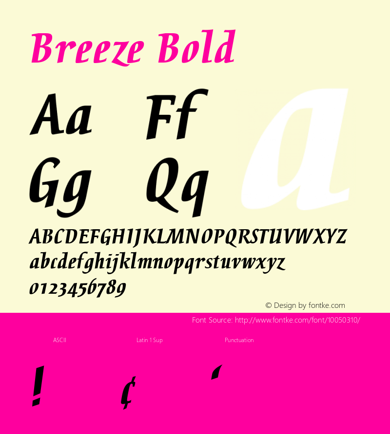 Breeze Bold 001.001 Font Sample