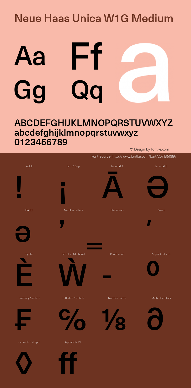 Neue Haas Unica W1G Medium Version 1.1图片样张