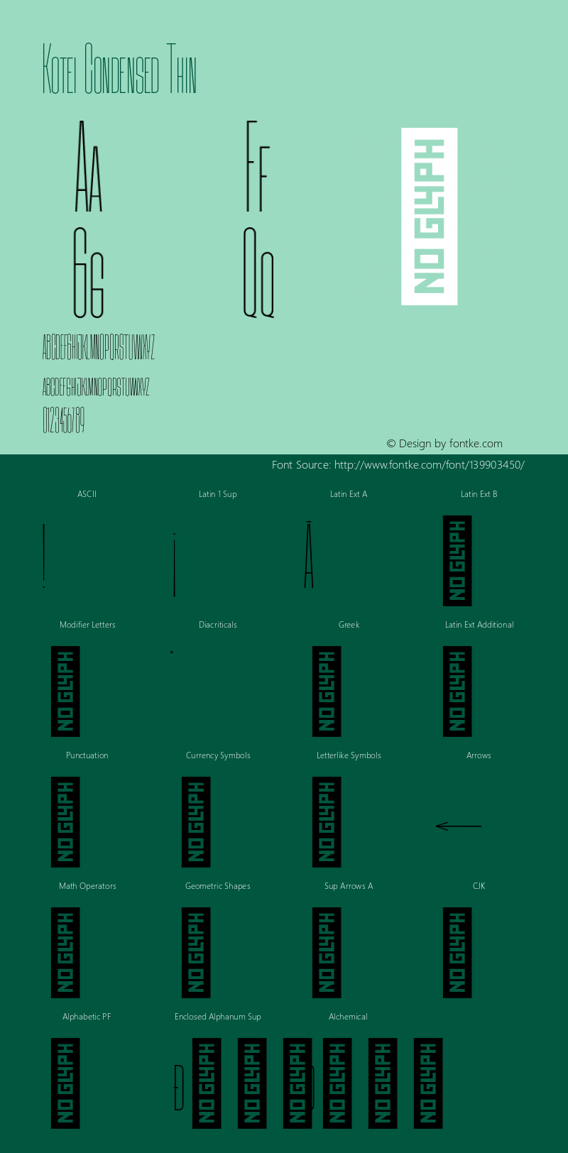 Kotei Condensed Thin Version 1.000;hotconv 1.0.109;makeotfexe 2.5.65596 Font Sample
