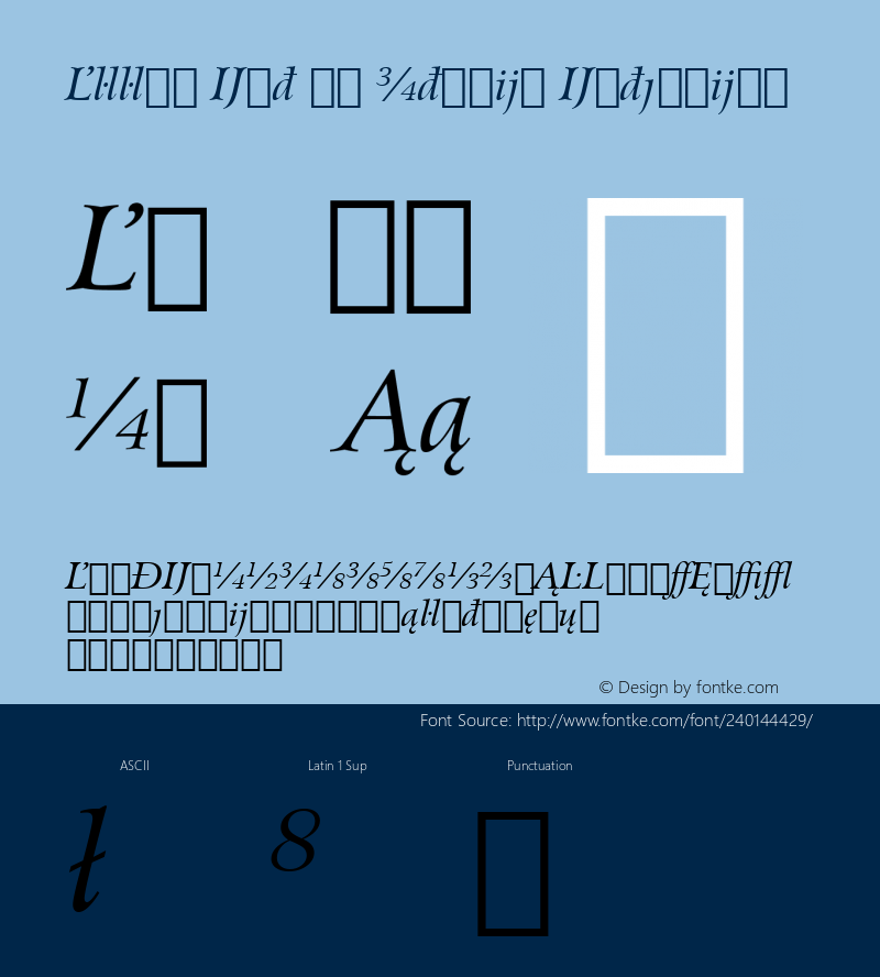 Arrus Ext BT Italic Extension Version 1.01 emb4-OT图片样张