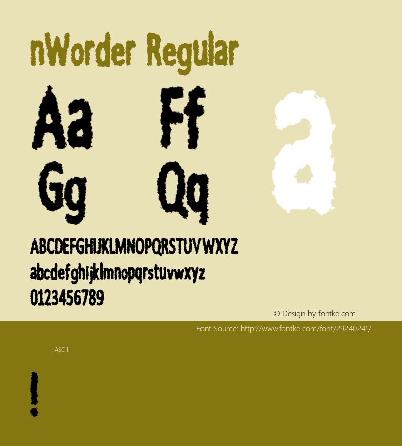 nWorder Version 0.00;April 16, 2019;FontCreator 11.5.0.2430 32-bit Font Sample