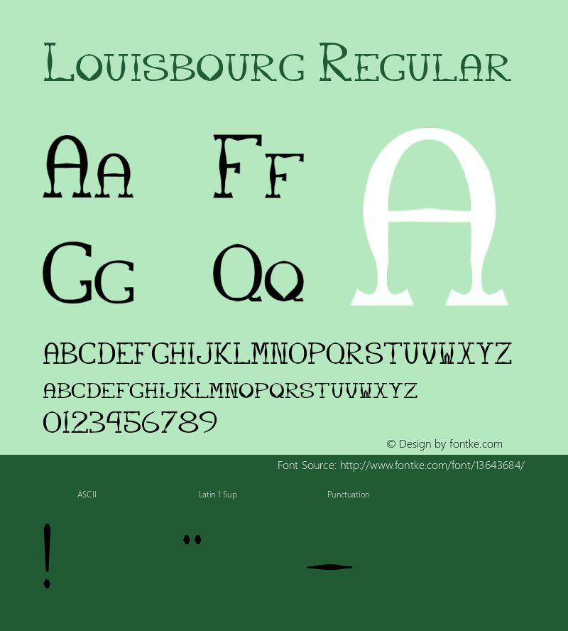 Louisbourg Regular 001.001 Font Sample