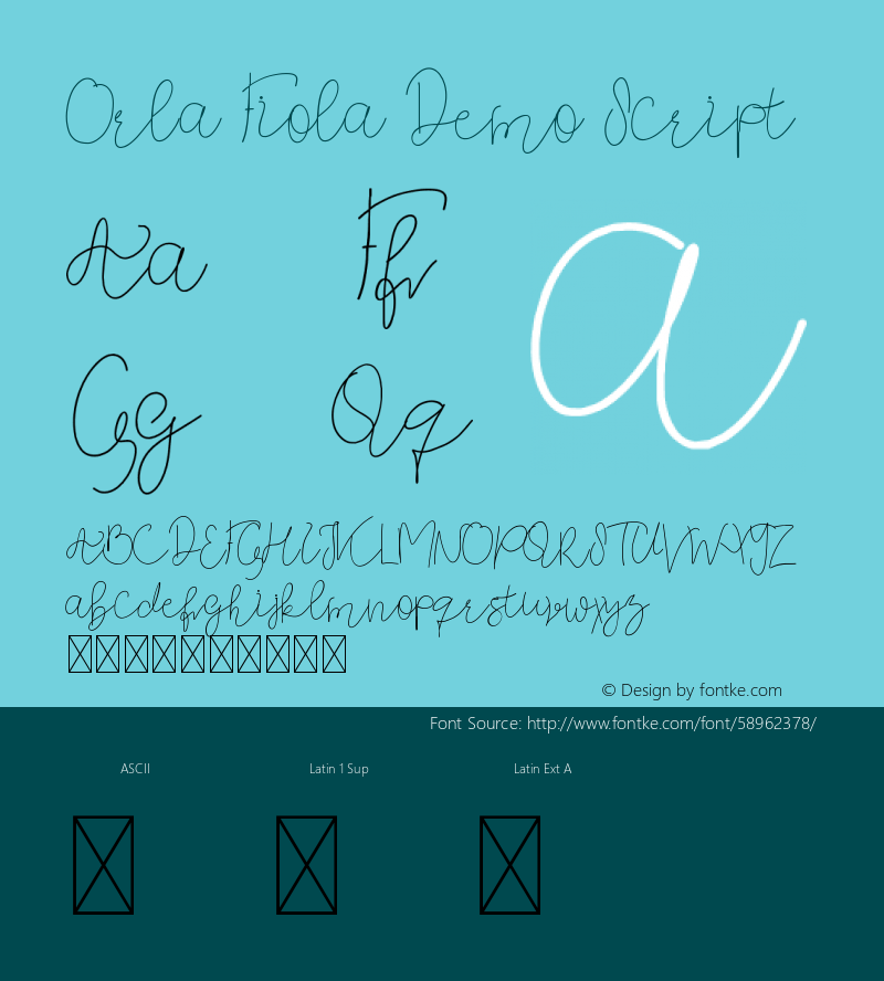 Orla Fiola Demo Script Version 1.003;Fontself Maker 3.4.0 Font Sample