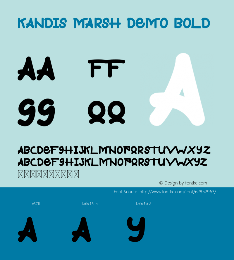 Kandis Marsh Demo Bold Version 1.002;Fontself Maker 3.4.0 Font Sample