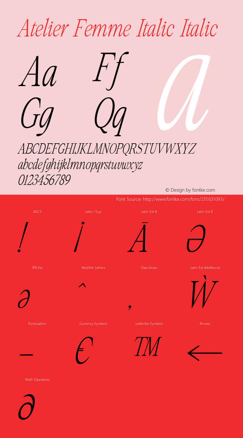 Atelier Femme Italic 1.000图片样张