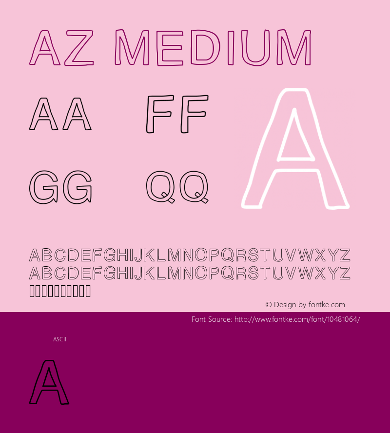 AZ Medium Version 001.000 Font Sample