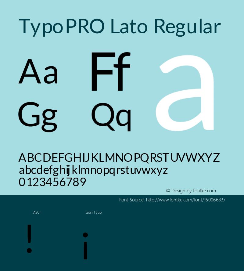 TypoPRO Lato Regular Version 1.105; Western+Polish opensource Font Sample