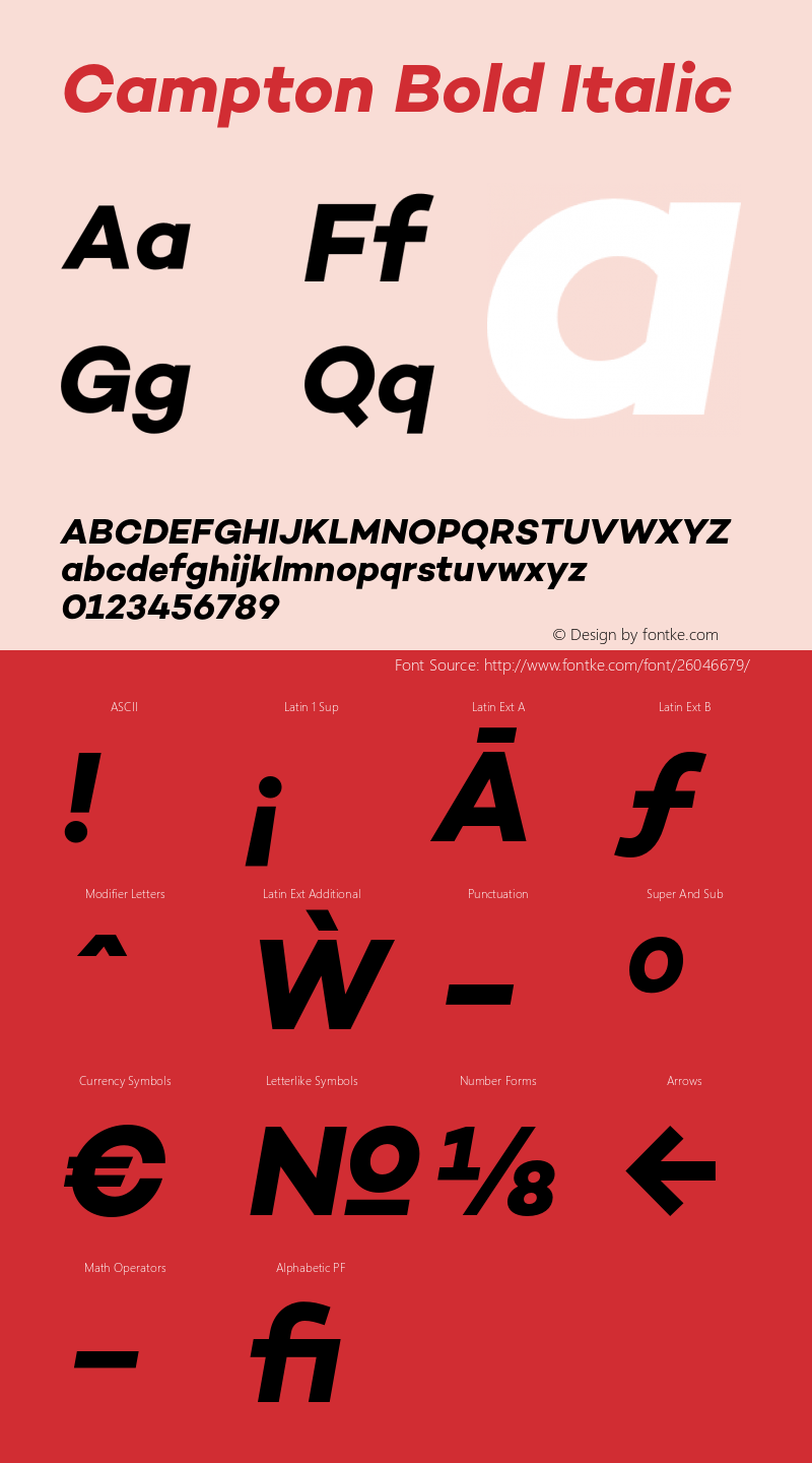 Campton Bold Italic Version 1.000;PS 001.000;hotconv 1.0.70;makeotf.lib2.5.58329 Font Sample