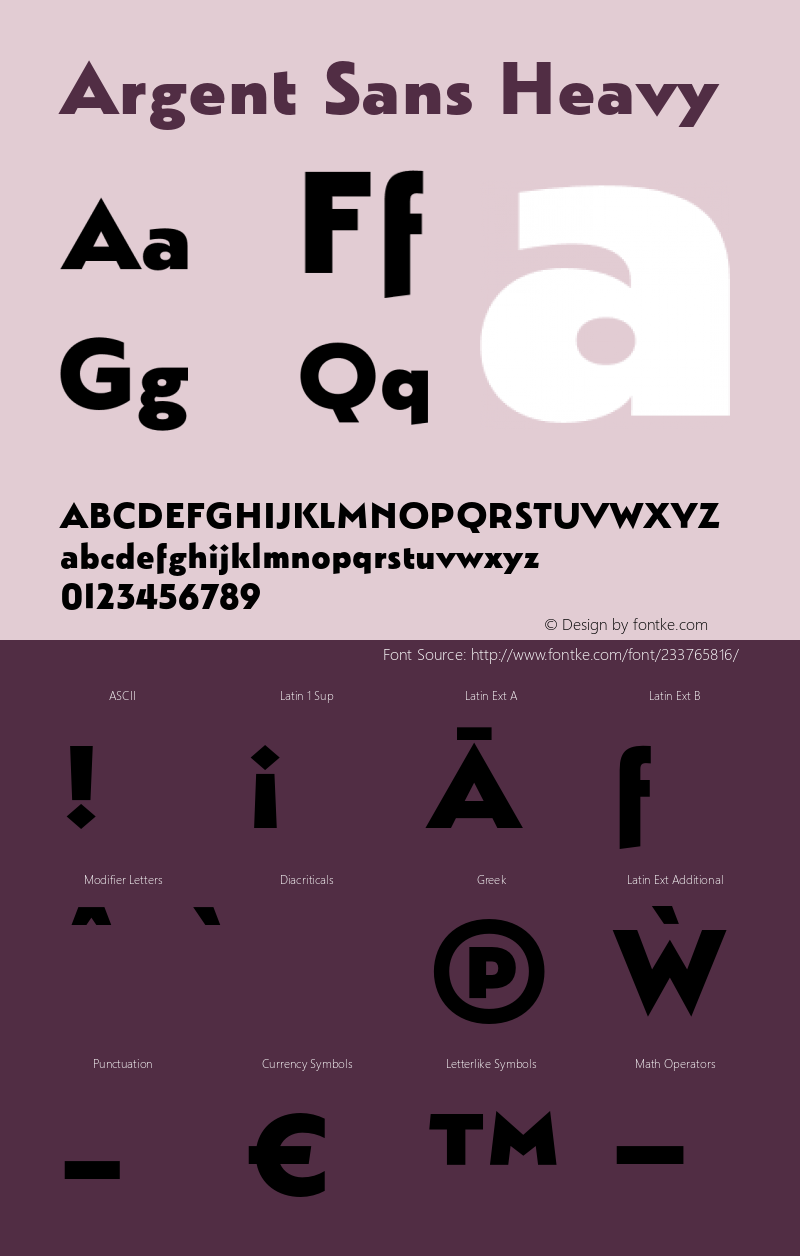 Argent Sans Heavy Version 3.000;PS 003.000;hotconv 1.0.88;makeotf.lib2.5.64775图片样张