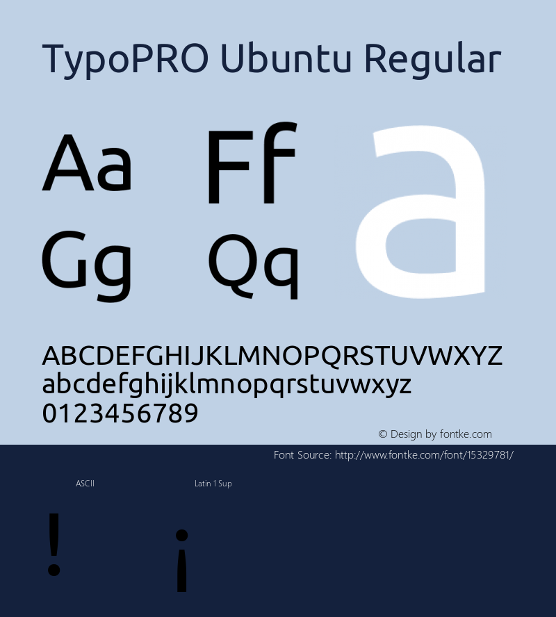 TypoPRO Ubuntu Regular Version 0.80 Font Sample